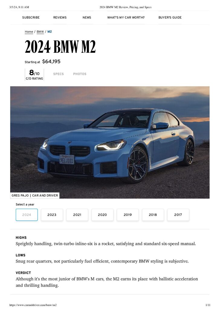 thumbnail of BMW M2